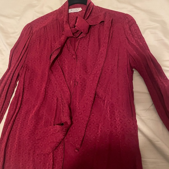 Givenchy red blouse size 8 - Picture 1 of 6